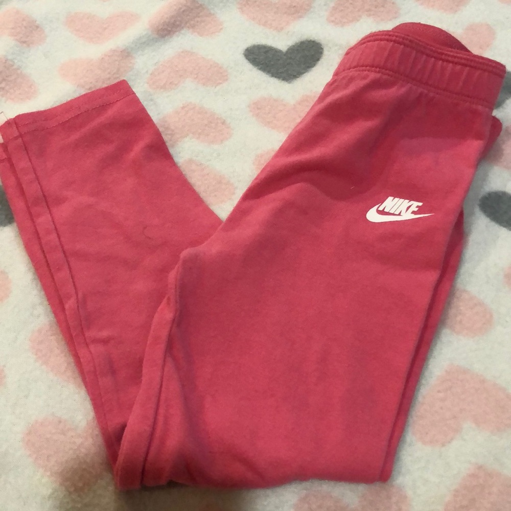 Pink & White Nike leggings